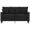 Sofa 2-osobowa, czarna, 120 cm, tapicerowana aksamitem