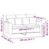 Sofa 2-osobowa, czarna, 120 cm, tapicerowana aksamitem