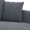 Sofa 3-osobowa, ciemnoszara, 180 cm, obita aksamitem