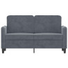 Sofa 2-osobowa, ciemnoszary, 120 cm, tapicerowana aksamitem