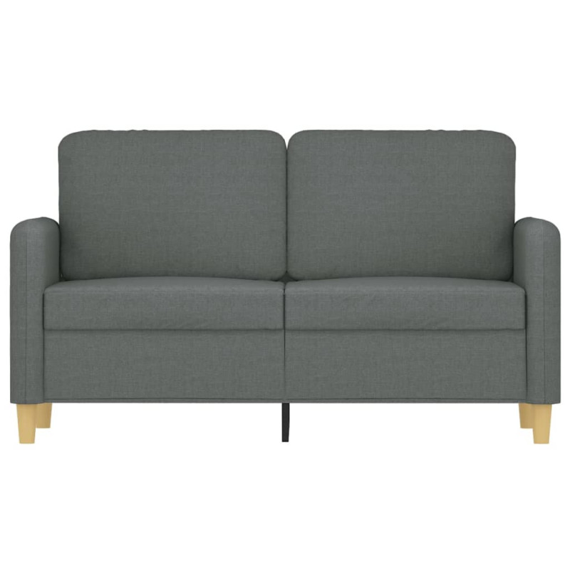 Sofa 2-osobowa, ciemnoszara, 120 cm, tapicerowana tkaniną