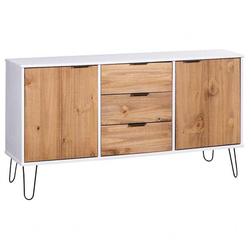 Bufet New York 130,6 x 43 x 73,6 cm Lite drewno sosnowe