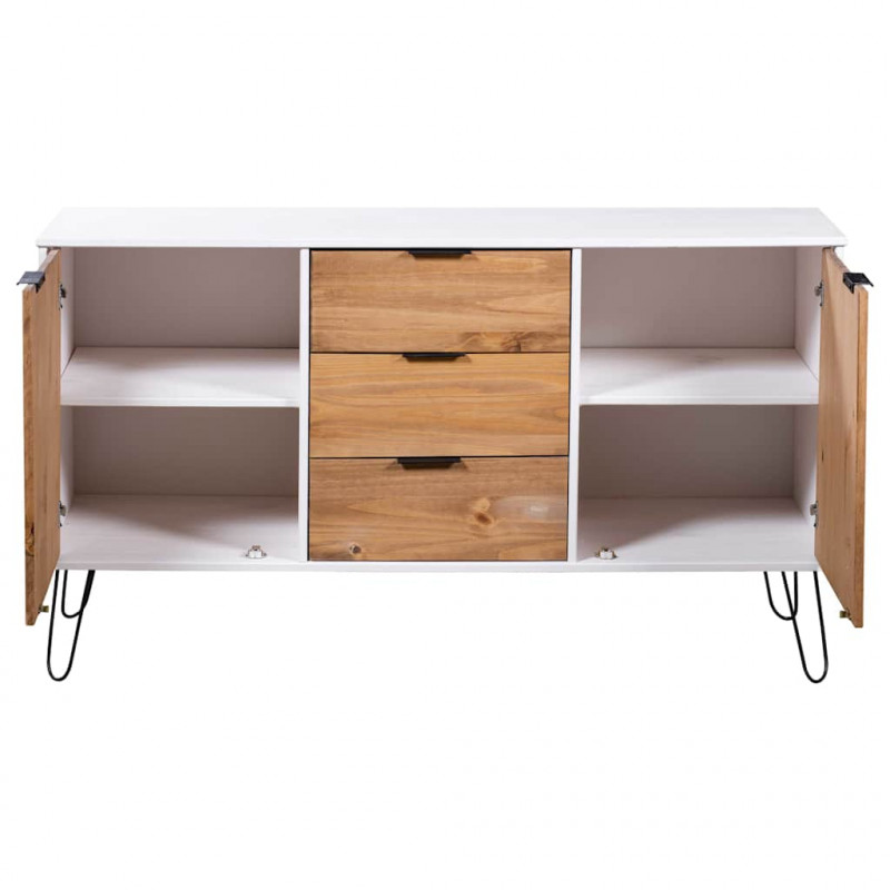 Bufet New York 130,6 x 43 x 73,6 cm Lite drewno sosnowe