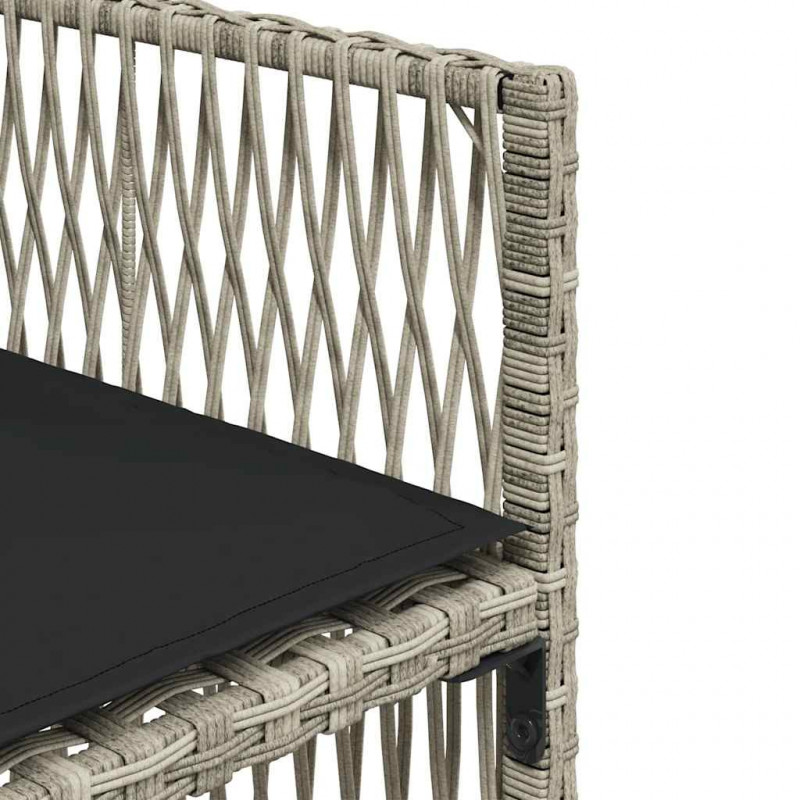 7-cz. zestaw mebli ogrodowych z poduszkami, szary, rattan PE