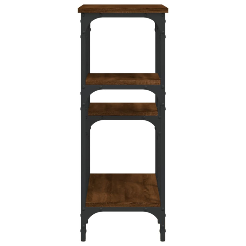 Stolik konsolowy, brązowy dąb, 80x29x75 cm