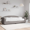 Sofa z materacem do spania, kolor taupe, 100x200 cm, tkanina