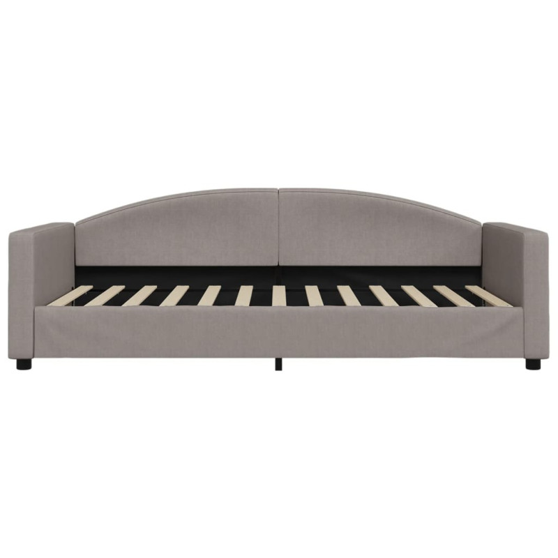 Sofa z materacem do spania, kolor taupe, 100x200 cm, tkanina