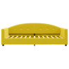 Sofa z materacem do spania, żółta, 80x200 cm, aksamit
