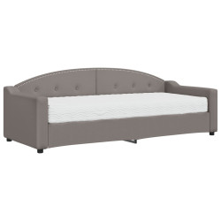 Sofa z materacem do spania, kolor taupe, 80x200 cm, tkanina