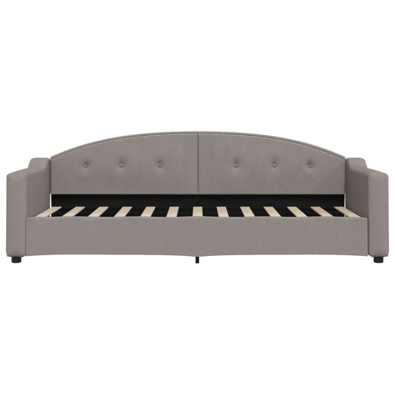 Sofa z materacem do spania, kolor taupe, 80x200 cm, tkanina