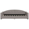 Sofa z materacem do spania, kolor taupe, 80x200 cm, tkanina