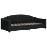 Sofa rozsuwana z materacami, czarna, 90x200 cm, tkanina