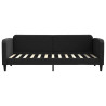 Sofa z materacem do spania, czarna, 80x200 cm, tkanina