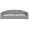 Sofa z materacem do spania, jasnoszara, 90x200 cm, tkanina