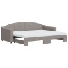 Sofa rozsuwana z materacami, kolor taupe, 80x200 cm, tkanina
