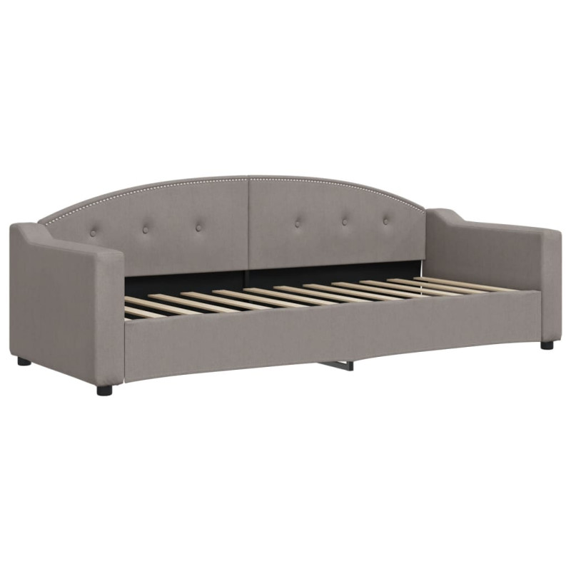 Sofa rozsuwana z materacami, kolor taupe, 80x200 cm, tkanina