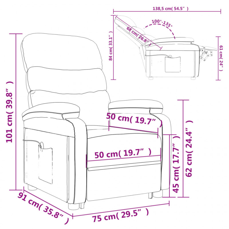 Fotel podnoszony, antracytowy, tapicerowany sztuczną skórą