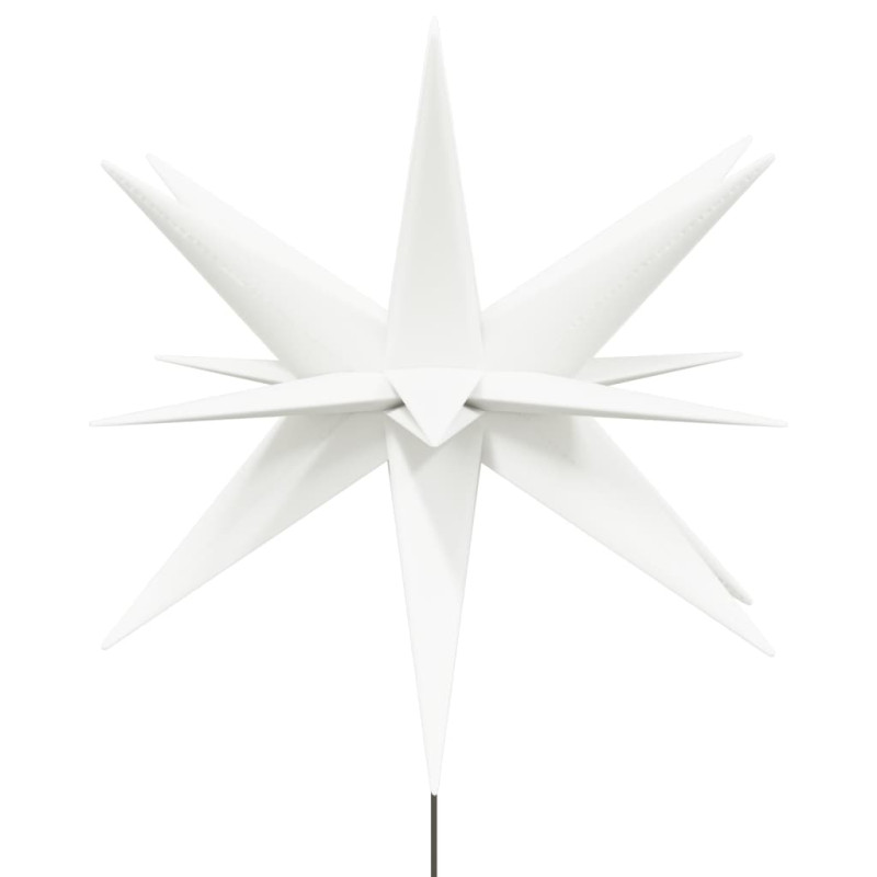 Ozdoby świetlne LED z prętami, składane, 3 szt., białe, 57 cm