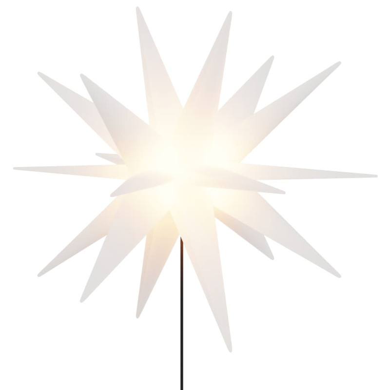 Ozdoby świetlne LED z prętami, składane, 3 szt., białe, 57 cm