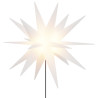 Ozdoby świetlne LED z prętami, składane, 3 szt., białe, 57 cm