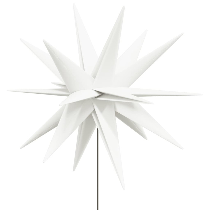 Ozdoby świetlne LED z prętami, składane, 3 szt., białe, 57 cm