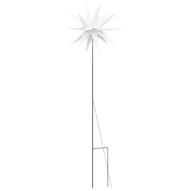 Ozdoby świetlne LED z prętami, składane, 3 szt., białe, 57 cm