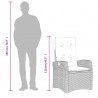 7-cz. zestaw mebli ogrodowych z poduszkami, beżowy, polirattan