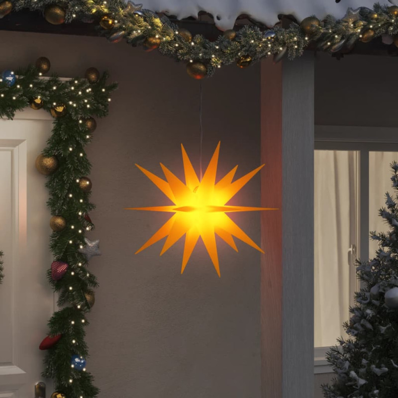 Ozdoba świetlna z LED, składana, żółta, 57 cm