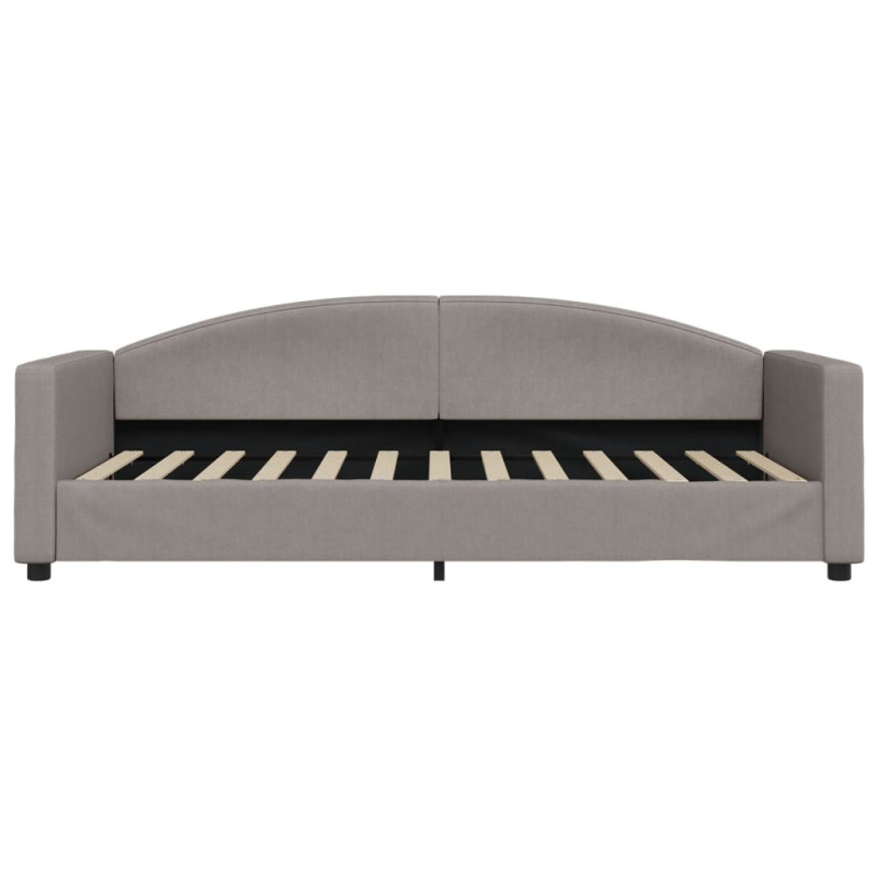 Sofa z materacem do spania, kolor taupe, 90x200 cm, tkanina