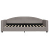 Sofa z materacem do spania, kolor taupe, 90x200 cm, tkanina