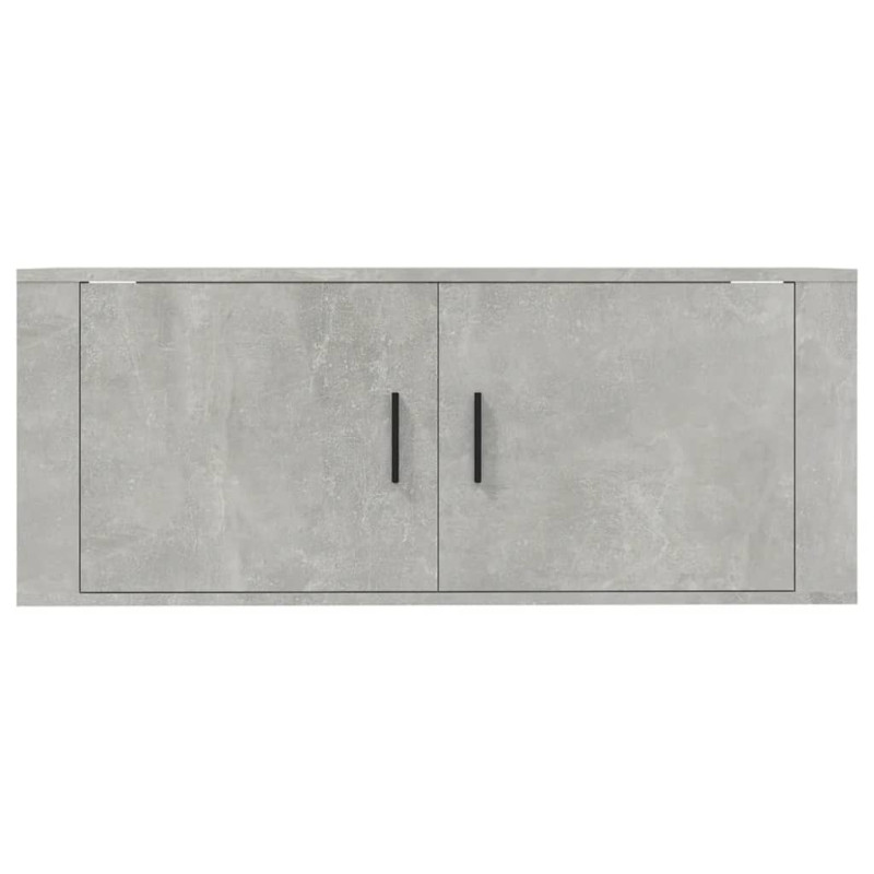 Wisząca szafka telewizyjna, szarość betonu, 100x34,5x40 cm