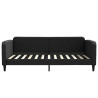 Sofa z materacem do spania, czarna, 100x200 cm, tkanina