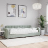 Sofa z materacem do spania, jasnoszara, 80x200 cm, aksamit