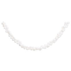 Girlanda z bombek choinkowych, biała, 175 cm, polistyren