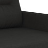 Sofa 2-osobowa, czarna, 140 cm, tapicerowana tkaniną