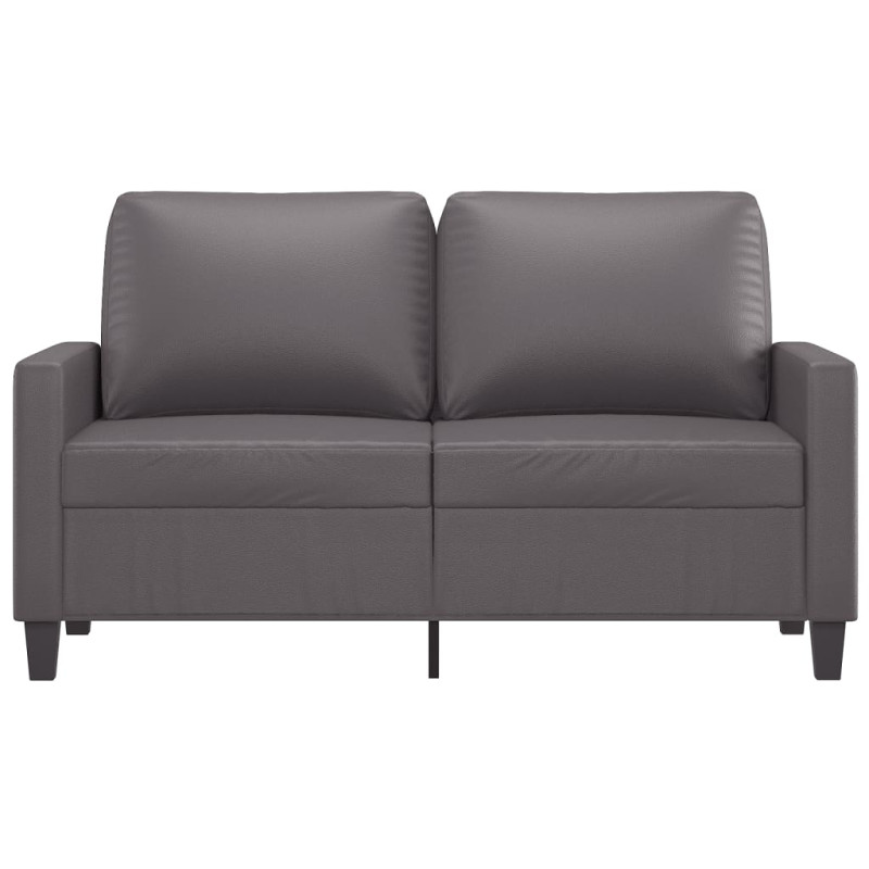2-osobowa sofa, szary, 120 cm, sztuczna skóra