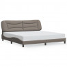 Rama łóżka z LED bez materaca Hvar Taupe 200x200 cm Tkanina