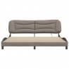 Rama łóżka z LED bez materaca Hvar Taupe 200x200 cm Tkanina