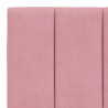 Rama łóżka z LED bez materaca, Hanko, różowa, 100x200 cm, aksamitna