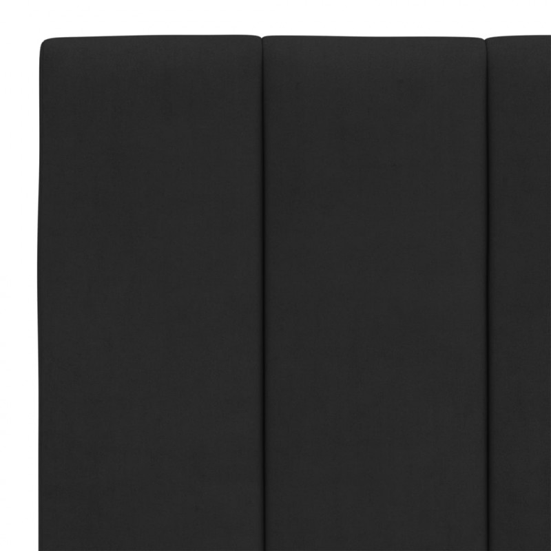 Rama łóżka z LED, czarna, 120x200 cm, aksamitna