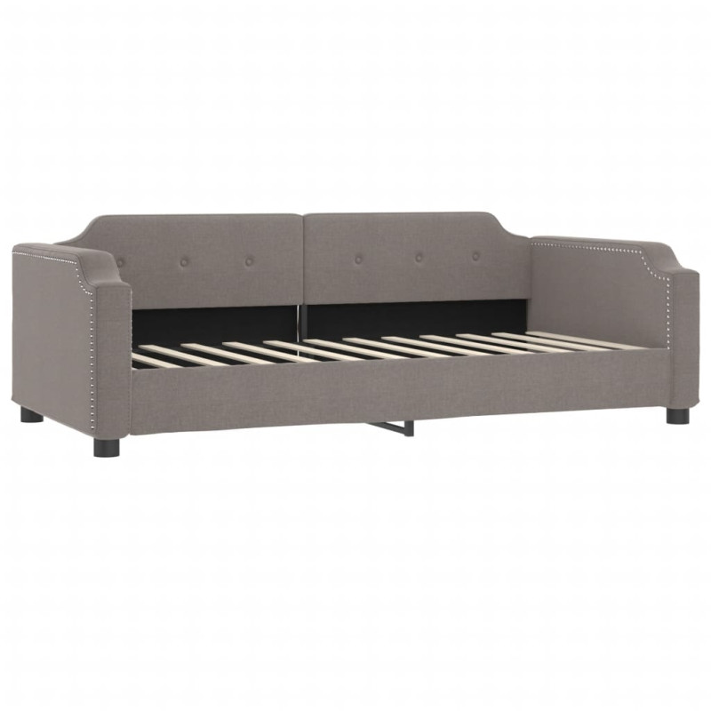 Sofa rozsuwana z szufladami, taupe, 100x200 cm, tkanina