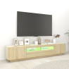 Szafka TV z oświetleniem LED, dąb sonoma, 200x35x40 cm