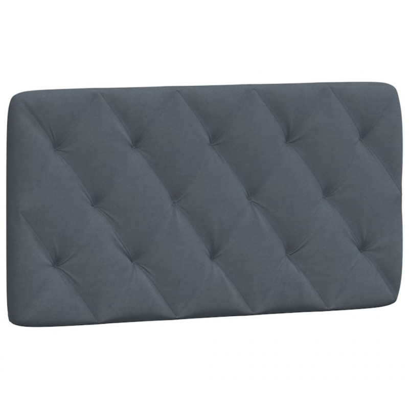 Rama łóżka z LED bez materaca, ciemnoszara, 100x203 cm, aksamit