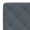 Rama łóżka z LED bez materaca, ciemnoszara, 100x203 cm, aksamit
