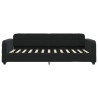 Sofa z materacem do spania, czarna, 80x200 cm, aksamit