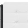 Rama łóżka z LED, czarno-biała, 120x200 cm, sztuczna skóra