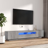 Zestaw 2 szafek TV z oświetleniem LED, szary dąb sonoma