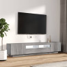 Zestaw 2 szafek TV z oświetleniem LED, szary dąb sonoma