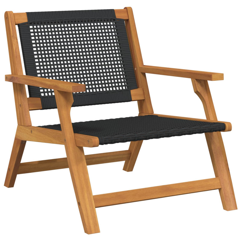 Krzesła ogrodowe ze stołem 3 pcs Czarny Lite Drewno Akacji