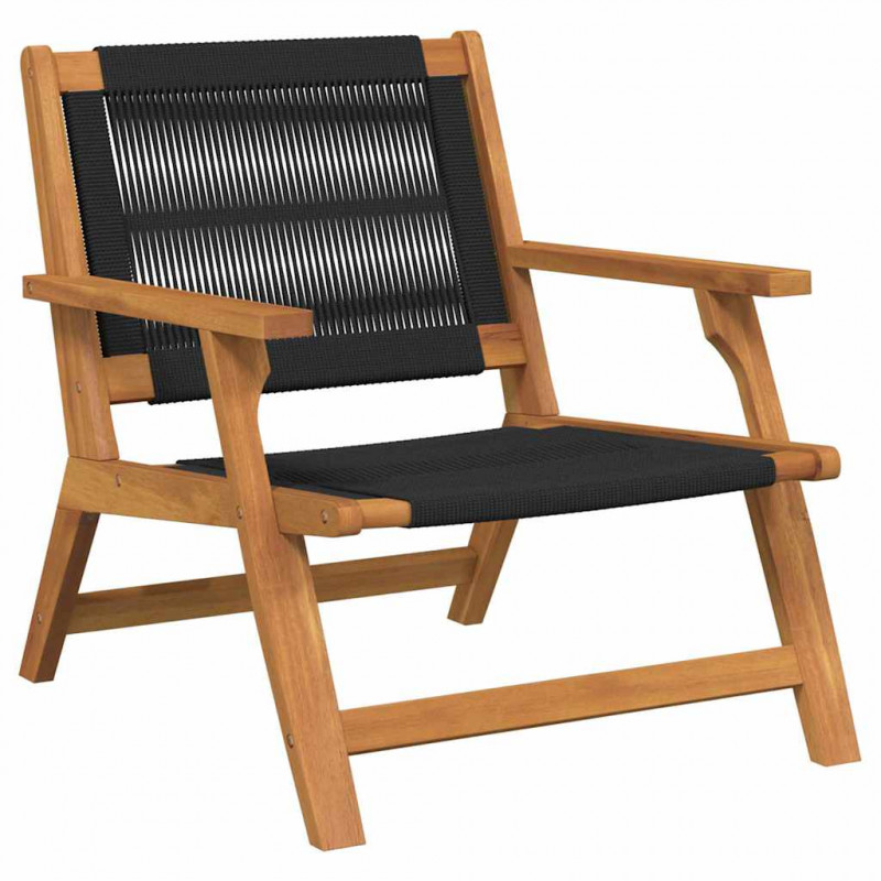 Krzesła ogrodowe ze stołem 3 pcs Czarny Lite Drewno Akacji